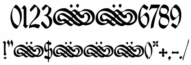 DK Blackminster Regular Font OTHER CHARS