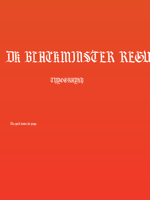 DK Blackminster Regular Poster