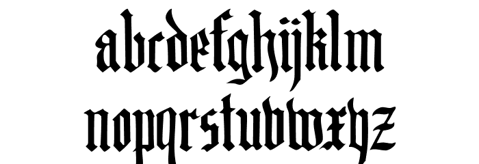 DK Blackminster Regular Font LOWERCASE