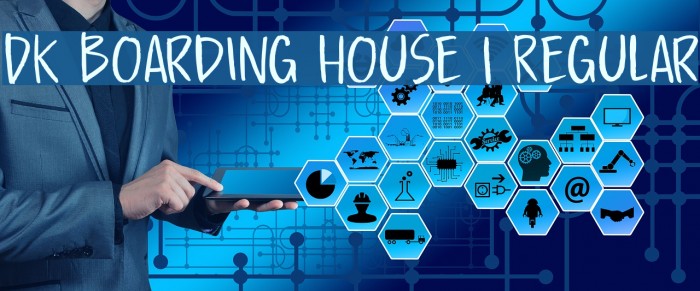 DK Boarding House I Regular Font examples