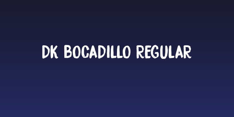 DK Bocadillo Regular Social Header