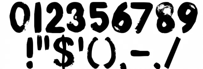 DK Boris Brush Font OTHER CHARS