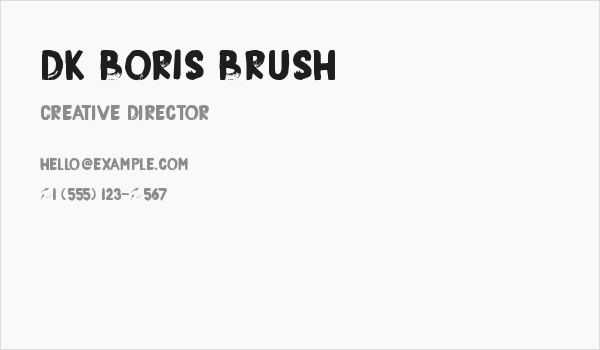 DK Boris Brush Business Card