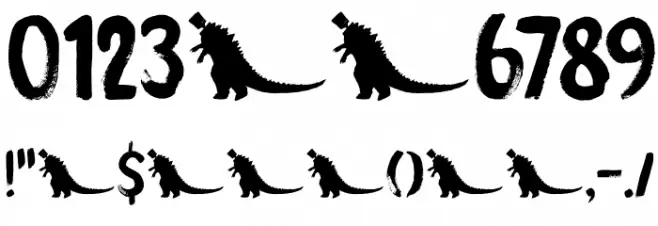 DK Brushzilla Regular Font OTHER CHARS