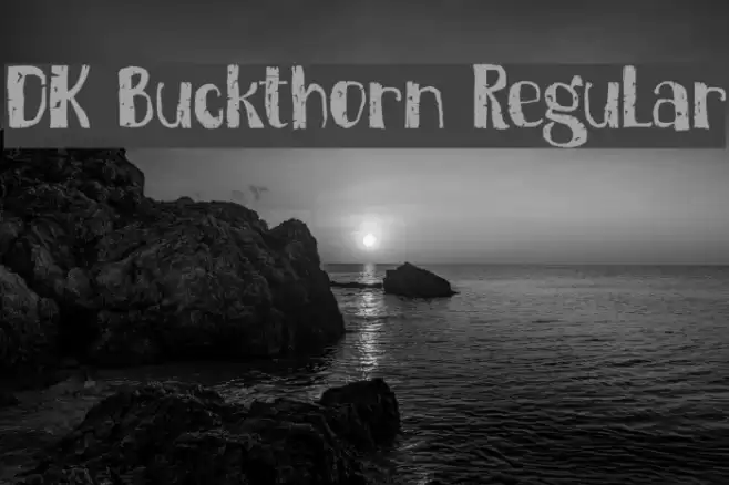 DK Buckthorn Regular Font examples
