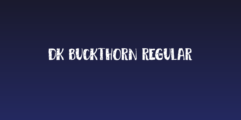 DK Buckthorn Regular Social Header