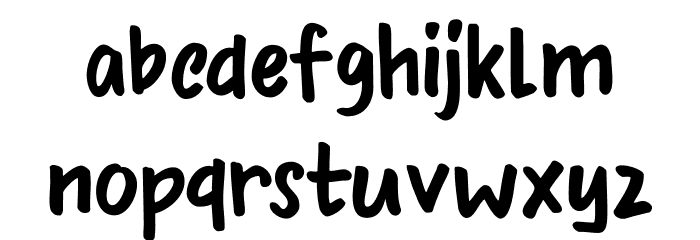 DK Bupkis Regular Font LOWERCASE