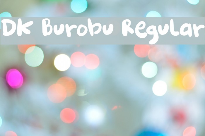 DK Burobu Regular Font examples