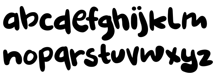 DK Burobu Regular Font LOWERCASE