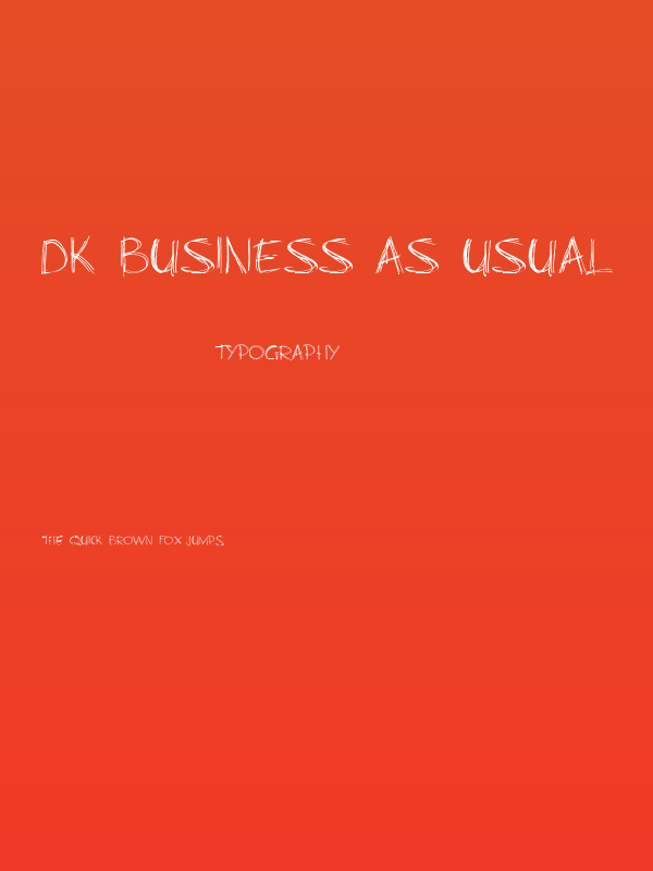 DK Business As Usual Poster