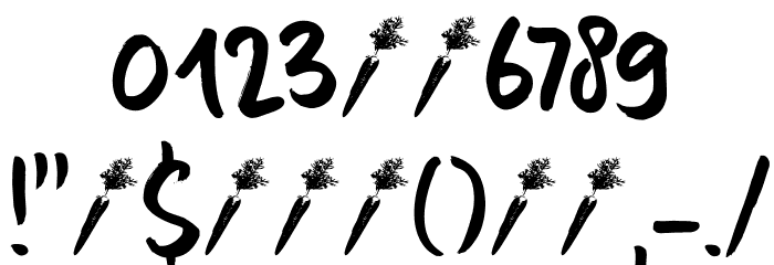 DK Carrot Juice Regular Font OTHER CHARS