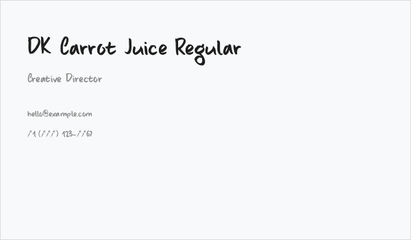 DK Carrot Juice Regular Business Card