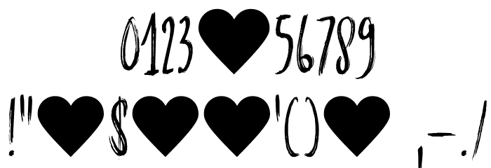 DK Chocolatte Regular Font OTHER CHARS