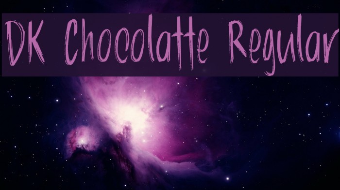 DK Chocolatte Regular Font examples