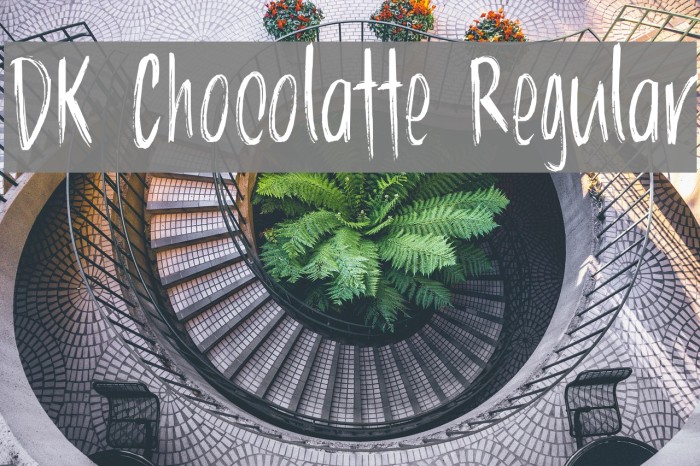 DK Chocolatte Regular Font examples