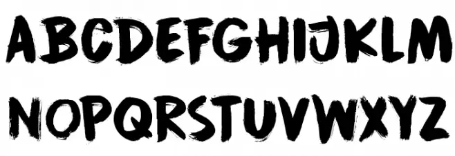 DK Cinnabar Brush Schriftart Groß