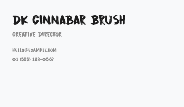 DK Cinnabar Brush Business Card