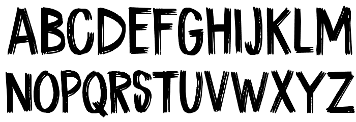 DK Coal Brush Regular Font LOWERCASE