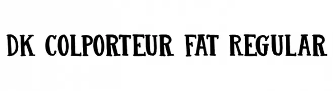 DK Colporteur Fat Regular  免费字体下载