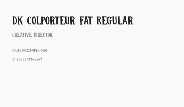DK Colporteur Fat Regular Business Card