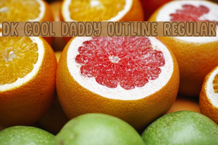 DK Cool Daddy Outline Regular Font examples