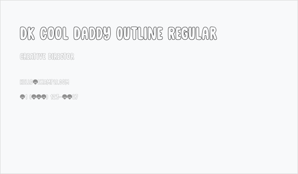 DK Cool Daddy Outline Regular Business Card