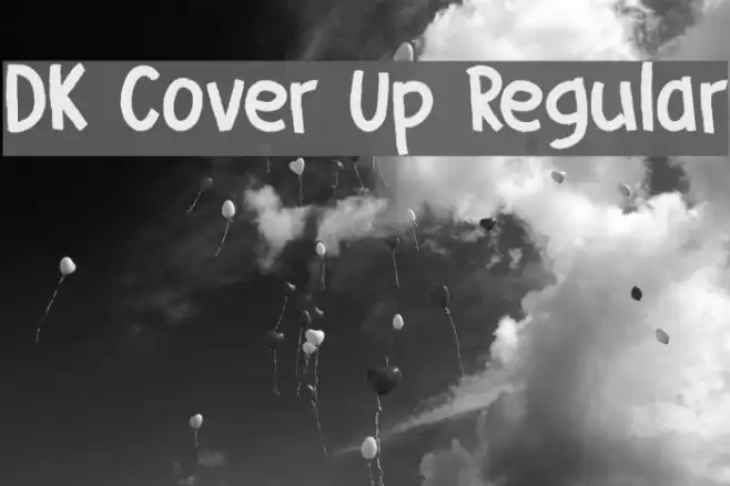 DK Cover Up Regular Font examples