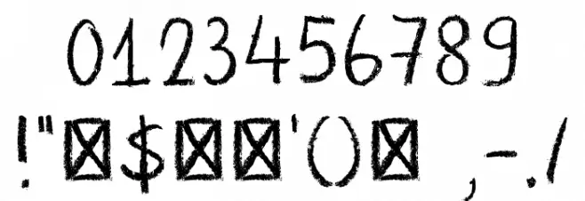 DK Crayon Crumble Font OTHER CHARS