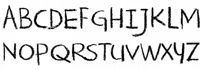 DK Crayon Crumble Font UPPERCASE