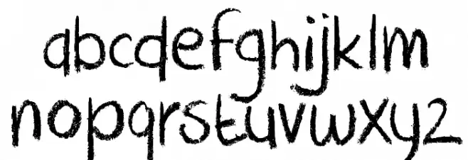 DK Crayon Crumble Font LOWERCASE