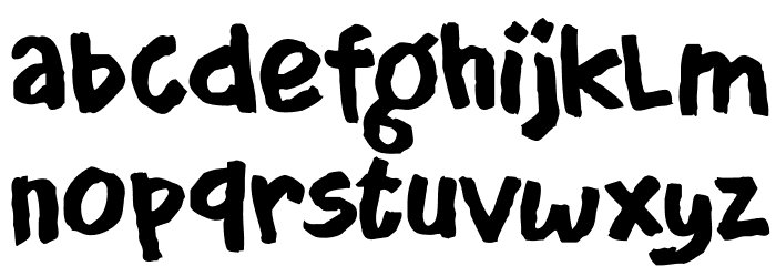DK Crowbar Regular Font LOWERCASE