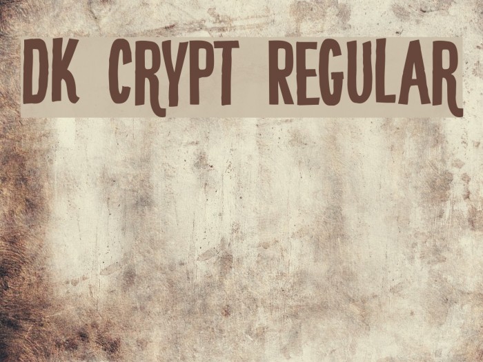 DK Crypt Regular Font examples