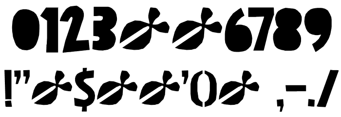 DK Cut Along Regular Font OTHER CHARS