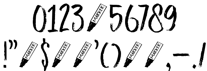 DK Darker Marker Regular Font OTHER CHARS
