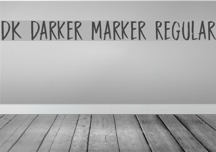 DK Darker Marker Regular Font examples