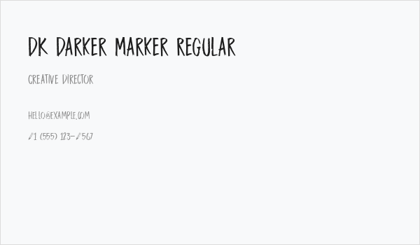 DK Darker Marker Regular Business Card