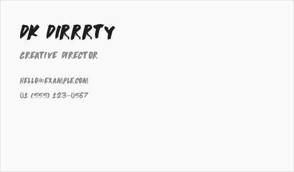 DK Dirrrty Business Card