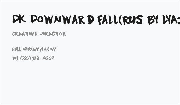DK Downward Fall(RUS BY LYAJKA) Business Card