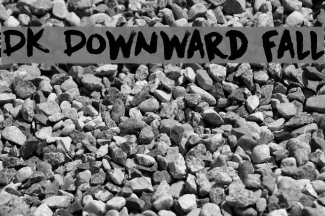 DK Downward Fall Font examples