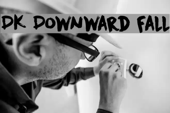 DK Downward Fall Font examples