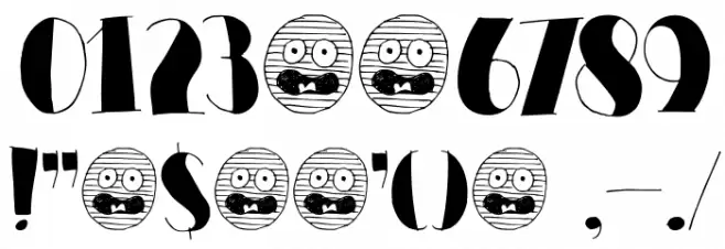 DK Elbow Grease Regular Font OTHER CHARS