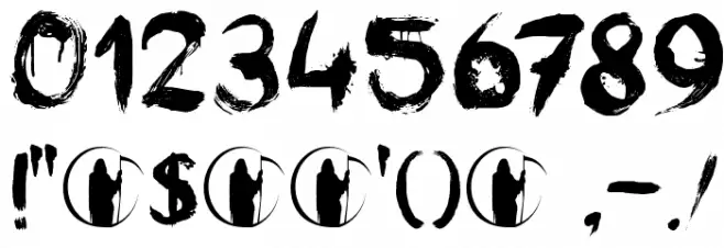 DK Face Your Fears II Font OTHER CHARS