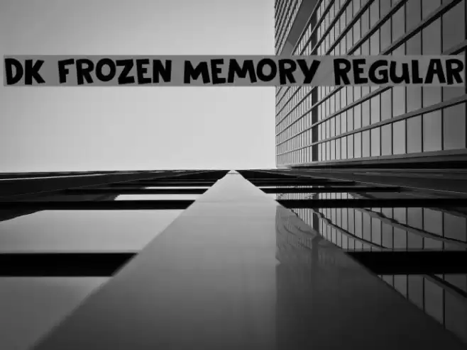 DK Frozen Memory Regular Font examples