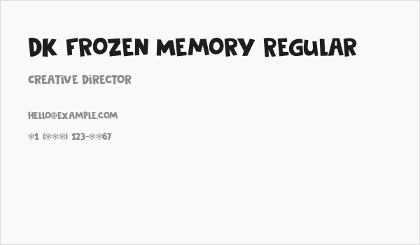 DK Frozen Memory Regular Business Card