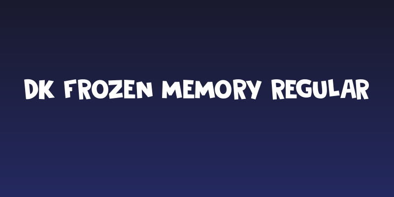 DK Frozen Memory Regular Social Header