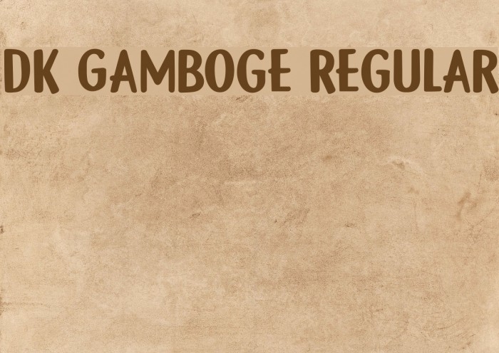 DK Gamboge Regular Font examples