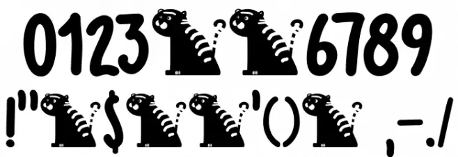 DK Grumpy Tiger Regular Font OTHER CHARS