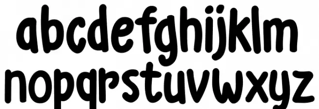 DK Grumpy Tiger Regular Schriftart Kleinbuchstaben