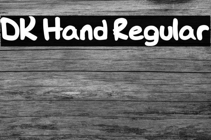 DK Hand Regular Font examples
