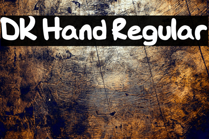 DK Hand Regular Font examples